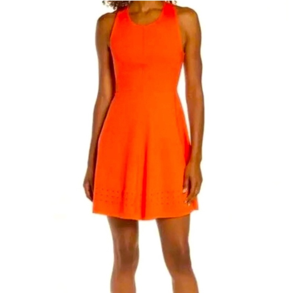 Zella self bra active racerback Vibrant Coral Dress M